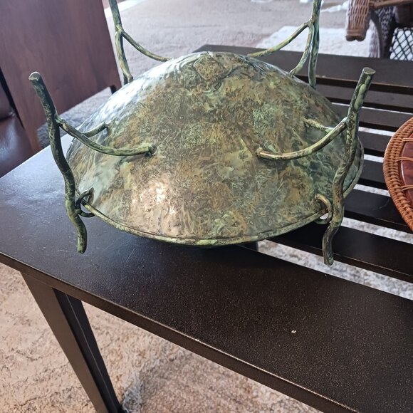 Vintage Brutalist Painted Metal Footed Planter-New Without Tags - Picture 2 of 5